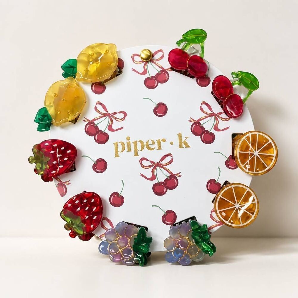 🔹️NWT Assorted Summer Fruit Mini Hair Clip Set of 10